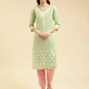 Gul Pista Green Kurti