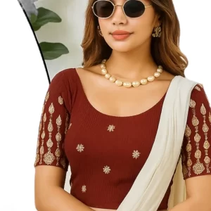 Stretchable Blouse – stretchy saree blouse crop top crop blouse choli | Ready-to-Wear