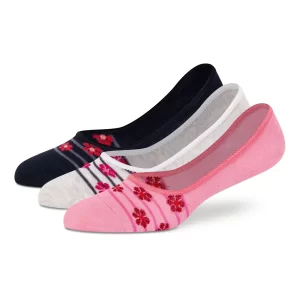 Baby Pink Beige Grey No-Show Socks – Women (Pack of 3)
