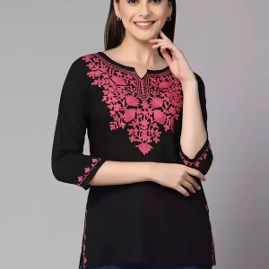Mayra Black Short Kurti