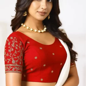 Stretchable Blouse – stretchy saree blouse crop top crop blouse choli | Ready-to-Wear Saree Blouse L XL XXL – Suganda 3