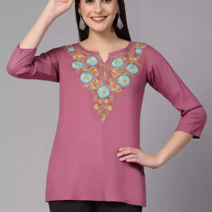 Israa Pink Short Kurti