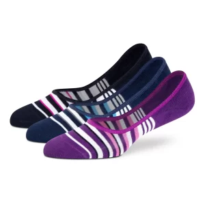 Baby Pink Beige Grey No-Show Socks – Women (Pack of 3)