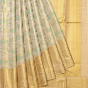 Sandal Kanchipuram Tissue Silk Saree