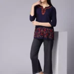 Hiba Blue Short Kurti