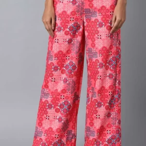 Red Loose Fit Palazzo