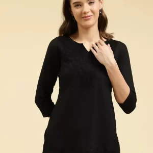 Zahra Black Short Kurti