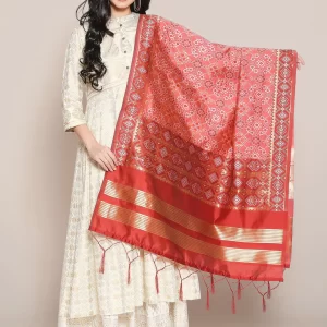 Woven Banarasi Patola Silk Dupatta
