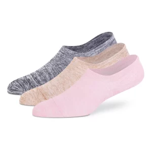 Baby Pink Beige Grey No-Show Socks – Women (Pack of 3)