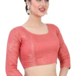 Long Sleeves Women’s Brocade Blouse for partywear sarees.