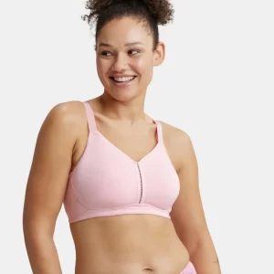 Non Padded Wirefree Super Combed Cotton Elastane Stretch Full Coverage Minimizer Bra