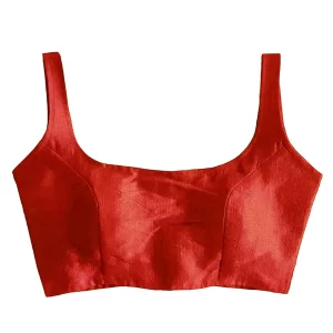 Handmade Saree Blouse, Sleeveless Poly Dupion Silk Blouse, Skirt Tunic Top, Bollywood Designer Lehenga Choli, Ethnic Crop Top For Women’s