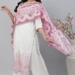 Purple Cotton Mulmul Printed Stole