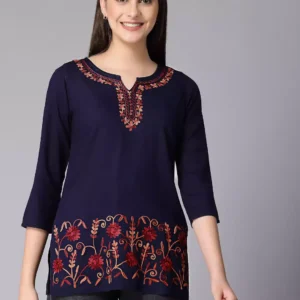 Hiba Blue Short Kurti