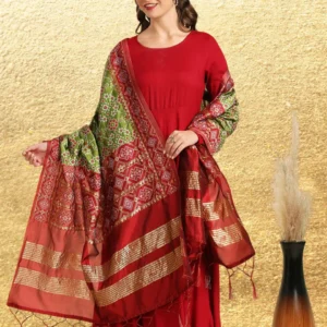 Woven Banarasi Patola Silk Dupatta