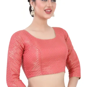 Long Sleeves Women’s Brocade Blouse for partywear sarees.