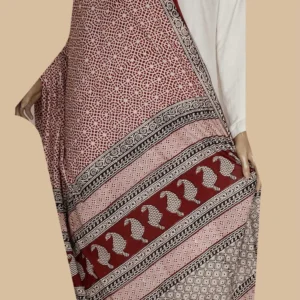 Maroon Bagh Cotton Dupatta
